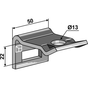 Kongskilde holder for S-tand 32 x 10