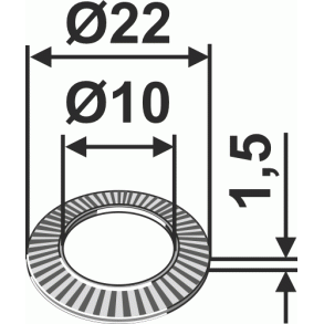 Claas skive med riller �10