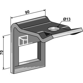 Holder til harvetand 60 x 10
