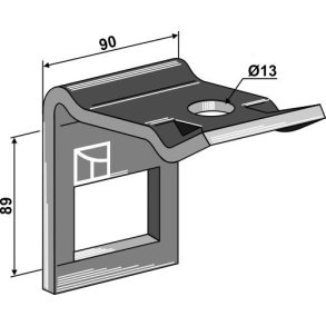 Holder til harvetand 60 x 10