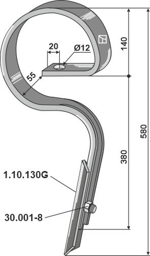 Jackpot S-Tand 32x12mm lige med spids 
