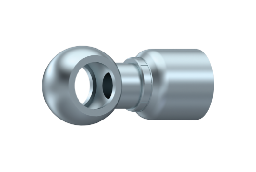 Preskobling Banjo, 1/4" slange, - M14, for metrisk banjo bolt