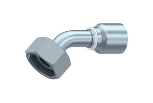 Preskobling 45 gr. 1/4" slange , L10, M16 female, for let rr, metrisk female