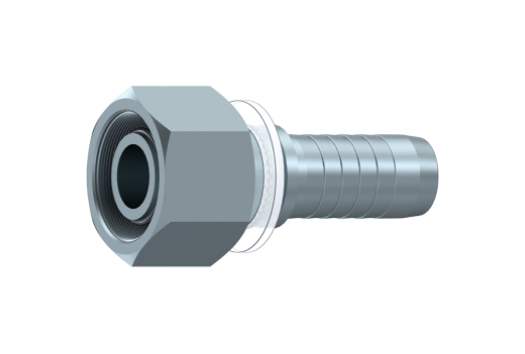 Preskobling 1/4" slange, L10, M16, for let rr, metrisk female