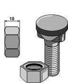Bolt M12x40 (hj kant) med 2 nser