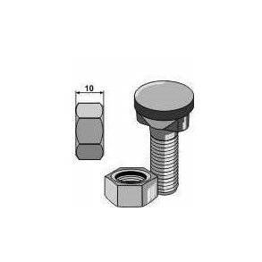Bolt M12x40 (hj kant) med 2 nser
