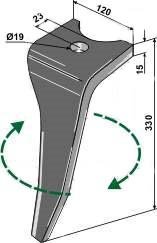 Amazone KG SUPER rotorharvetand hjre 