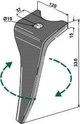 Amazone KG SUPER rotorharvetand hjre 