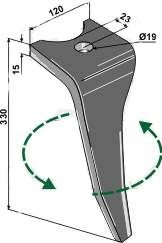 Amazone KG SUPER rotorharvetand venstre