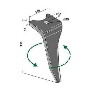 Amazone KG SUPER rotorharvetand venstre