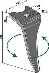 Amazone KG SUPER rotorharvetand venstre