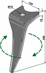 Amazone KG rotorharvetand hjre 