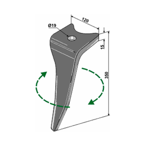 Amazone KG rotorharvetand hjre 