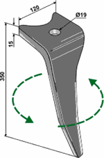 Amazone KG rotorharvetand venstre