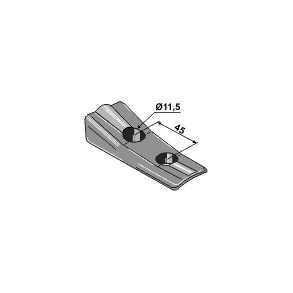 Bourgault kile til holder (metal)