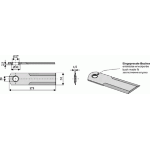 Case kniv 4,5 mm glat 20 (bsning) 