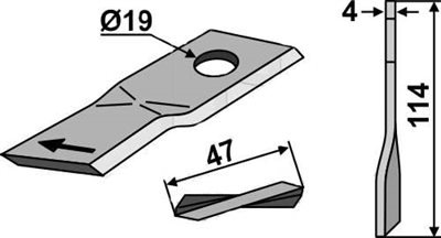 Claas kniv vreden h�jre (25 stk)