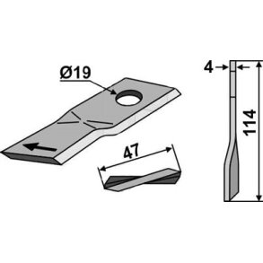 Claas kniv vreden h�jre (25 stk)