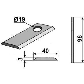 Deutz-Fahr kniv lige (25 stk)