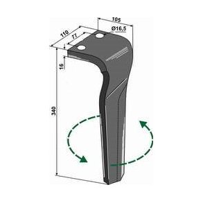 Dowdeswell rotorharvetand venstre