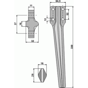 Eberhardt rotorharvetand KE303 venstre