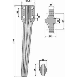 Eberhardt rotorharvetand KE303 h�jre