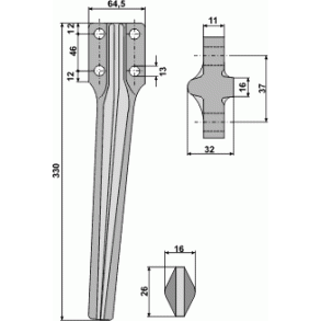 Eberhardt rotorharvetand KE301 h�jre