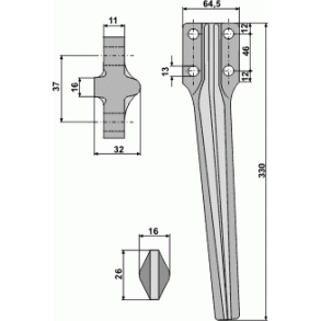 Eberhardt rotorharvetand KE301 venstre