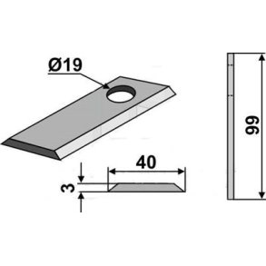 Farendl�se kniv lige (25 stk)