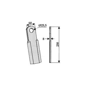 Ferri kniv lige 25,5 