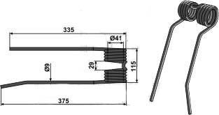 Fransgaard fjeder venstre
