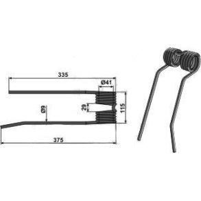 Fransgaard fjeder venstre