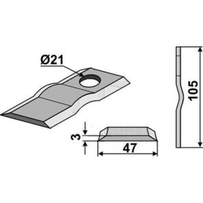 Fransgaard kniv lige (25 stk)