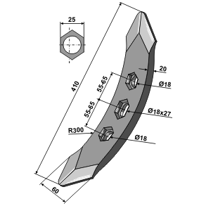 Kverneland grubbespids buet 