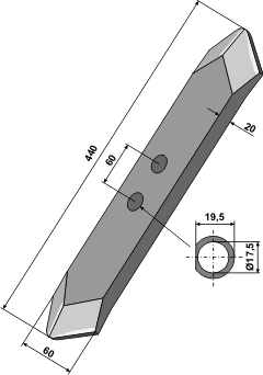 Kverneland grubbespids lige