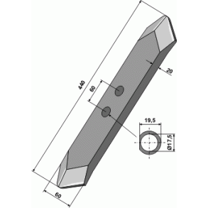 Kverneland grubbespids lige