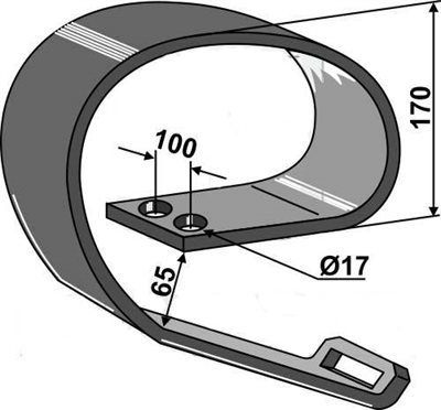 Kongskilde overfjeder for Vibroflex VFM-tand