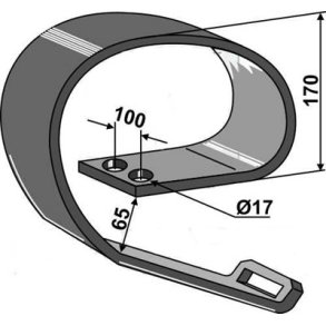 Kongskilde overfjeder for Vibroflex VFM-tand