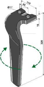 Kuhn rotorharvetand HR1000 hjre