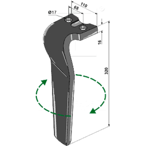 Kuhn rotorharvetand HR1000 hjre
