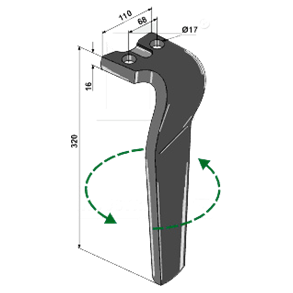 Kuhn rotorharvetand HR1000 venstre