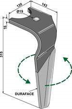 Kuhn rotorharvetand hurtigskift belagt venstre