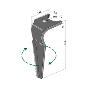 Kuhn rotorharvetand hurtigskift hjre