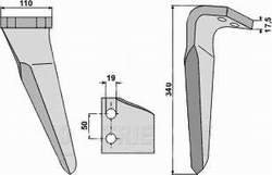 Kverneland NG18 rotorharvetand venstre