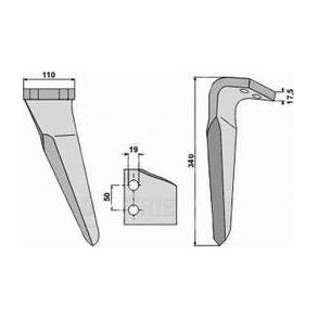 Kverneland NG18 rotorharvetand venstre
