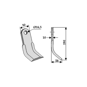 Kverneland Y-kniv 16,5
