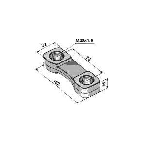 Lemken dobbelt tandmtrik M20 x 1,5 