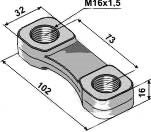 Lemken dobbelt tandmtrik M16 x 1,5