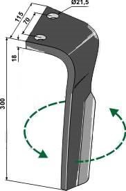 Lemken Zirkon 6 + 9 rotorharvetand venstre