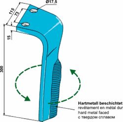 Lemken Zirkon 7 rotorharvetand venstre